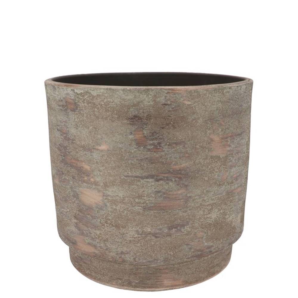 Keramik Übertopf Romy braun 17x15cm