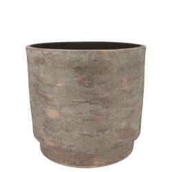 Keramik Übertopf Romy braun 17x15cm