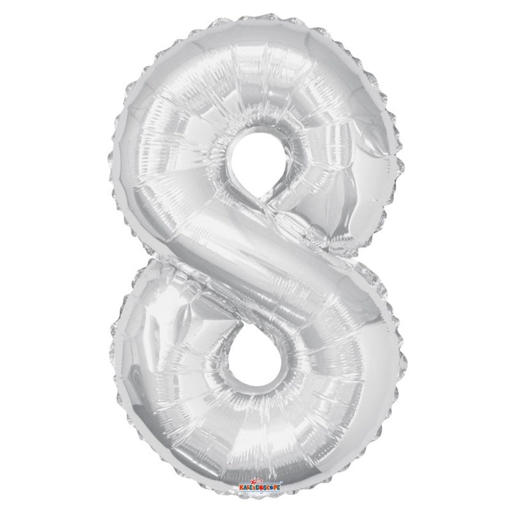 Ballon 8 silber 85cm