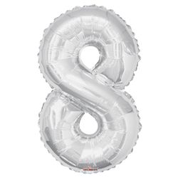 Ballon 8 silber 85cm