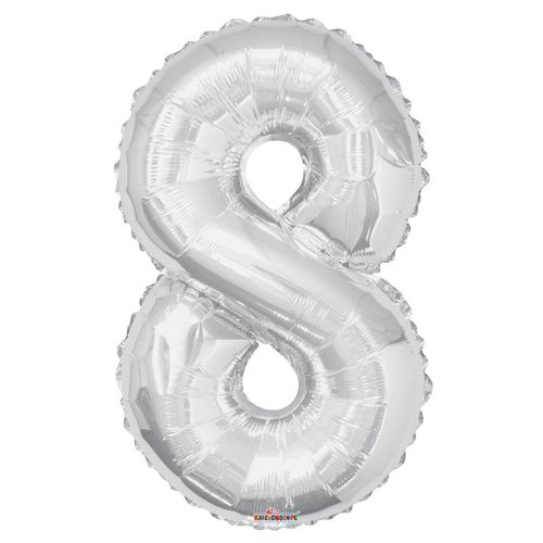 Ballon 8 silber 85cm