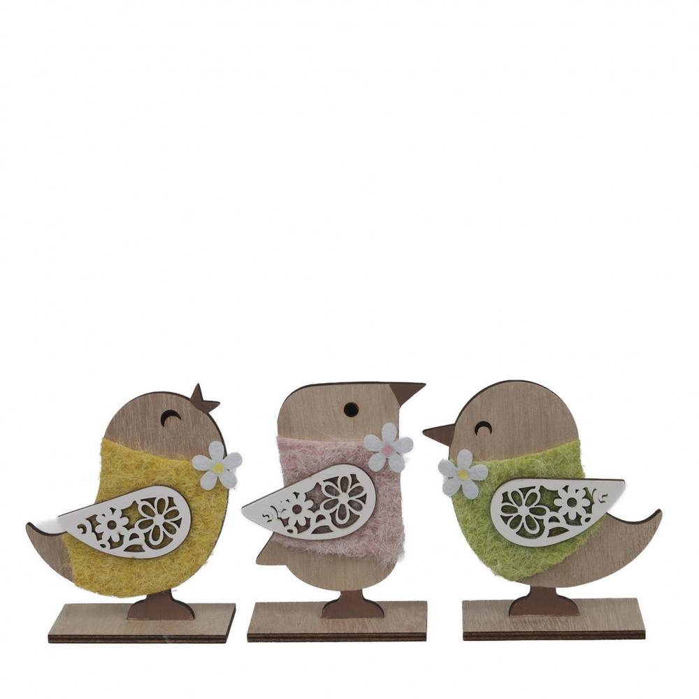 Vogel auf Holz mix 08x10cm