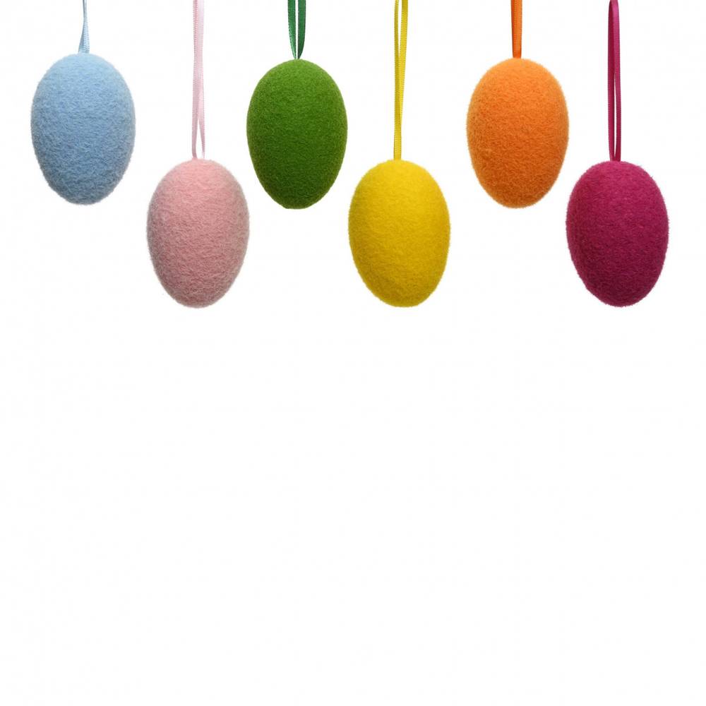 Ostern Deko Ei flock 7cm