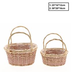 Korb Henkel Limma rosa 2/Set 30x20x16cm