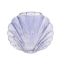 Glas Vase Muschel blau D20cm H16.5cm