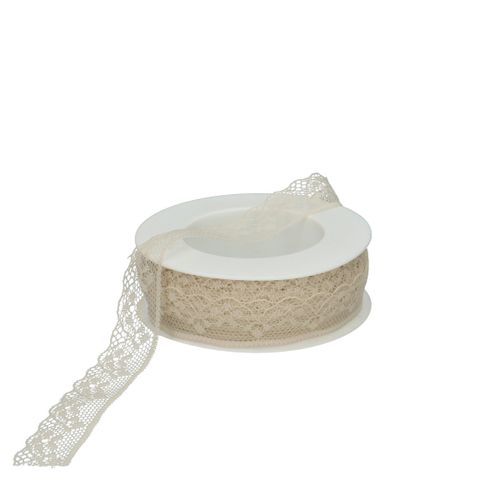 Band Spitze creme 18mm 18m