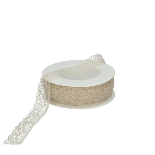 Band Spitze creme 18mm 18m