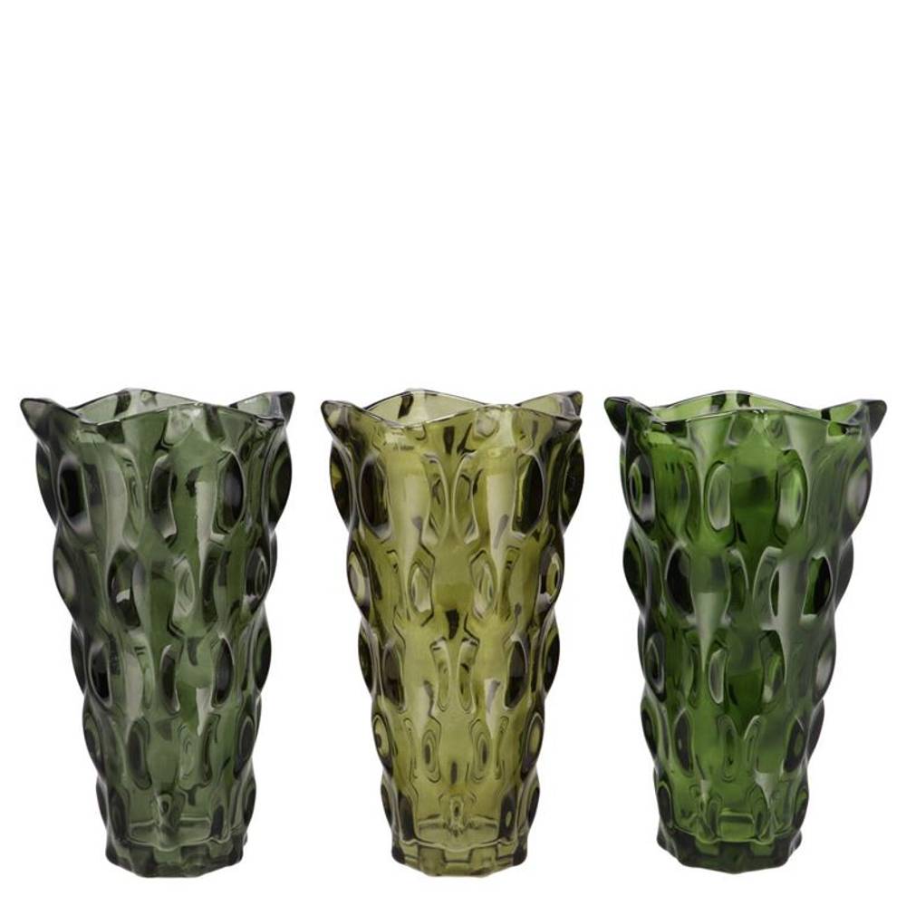Glas Vase Majestic grün mix 16x23cm