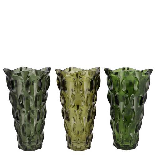 Glas Vase Majestic grün mix 16x23cm