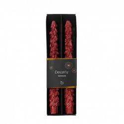 Kerze Baum rot D2.2cm H25cm