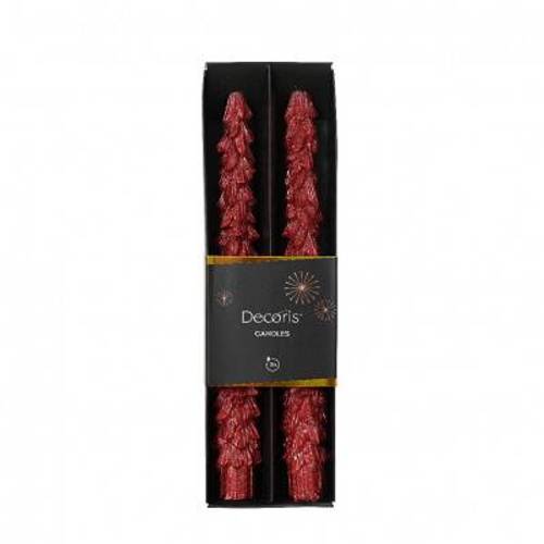 Kerze Baum rot D2.2cm H25cm