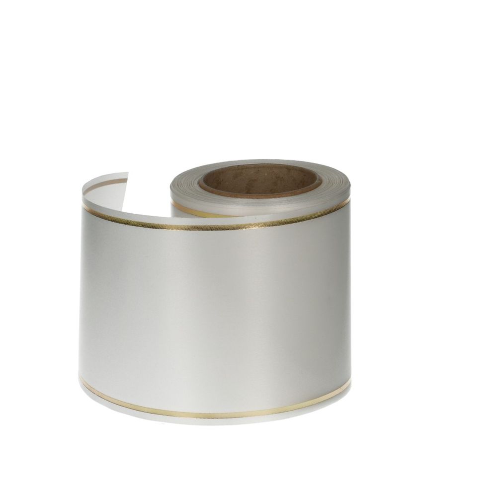 Kranzband Satin weiss 100mm 25m