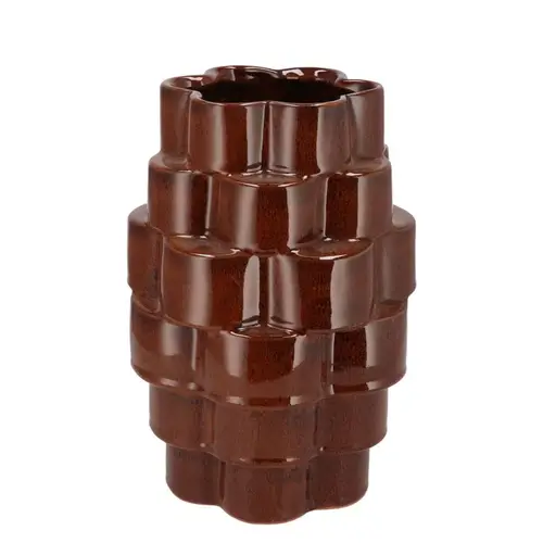 Keramik Vase Annecy braun 20x20x30cm