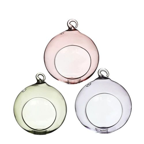 Glasball mit Loch mix D08cm H10cm