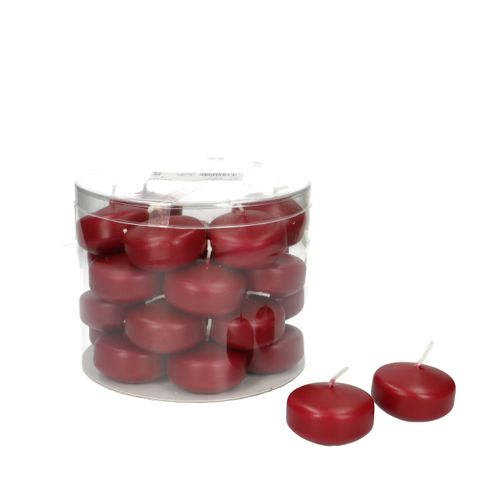 Schwimmkerze braun/rot D05cm H03cm