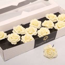 Seiden Wachs Rose creme D10cm (9310)