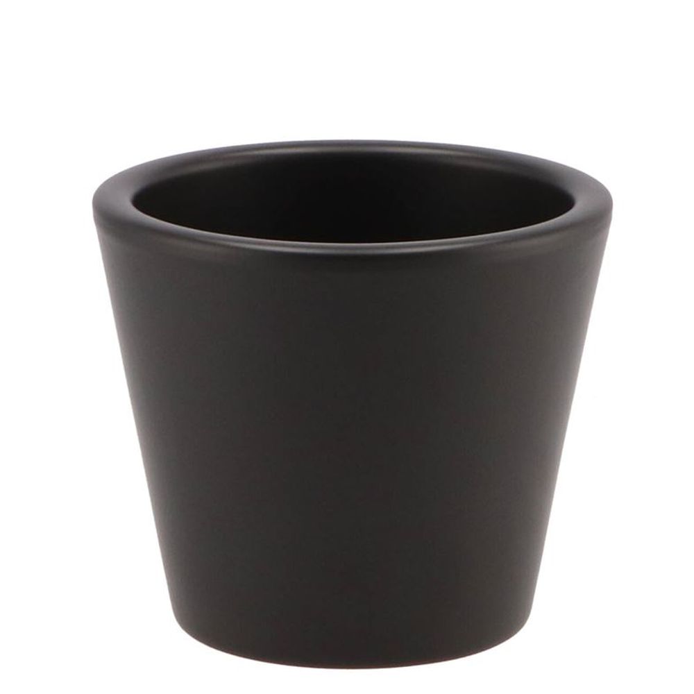 Keramik Übertopf Vinci schwarz matt D12cm H10cm