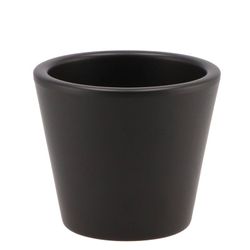 Keramik Übertopf Vinci schwarz matt D12cm H10cm