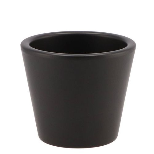Keramik Übertopf Vinci schwarz matt D12cm H10cm