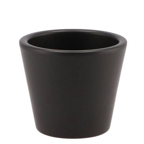 Keramik Übertopf Vinci schwarz matt D12cm H10cm