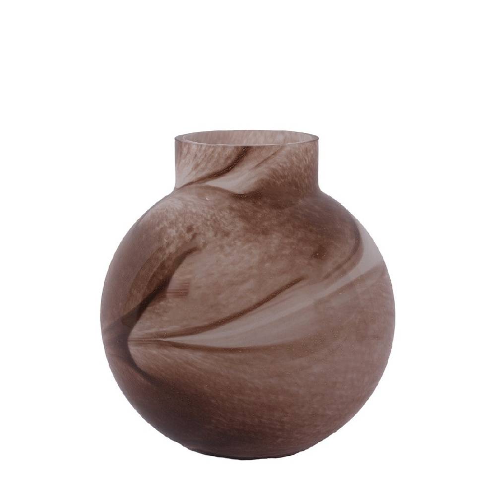 Glas Vase Vienna braun D20cm H22cm