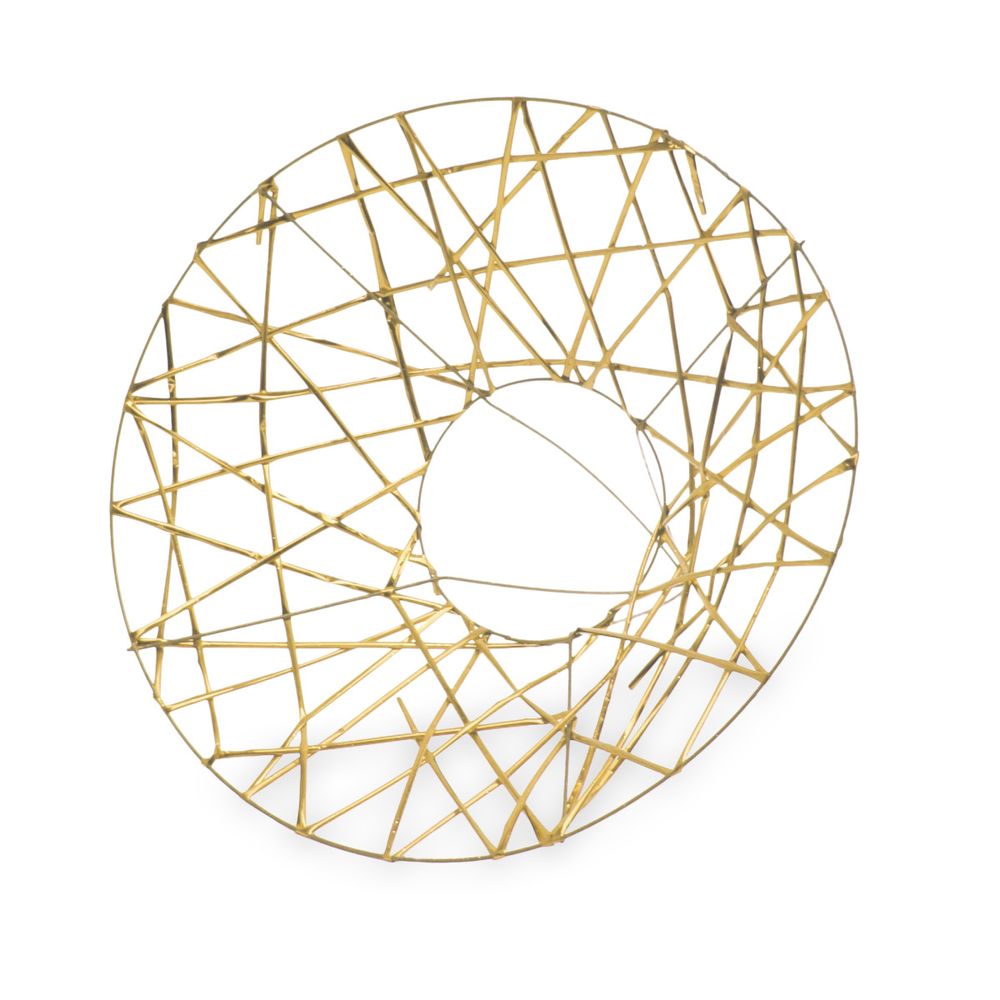 Strausshalter Weihnachten Gold D25cm