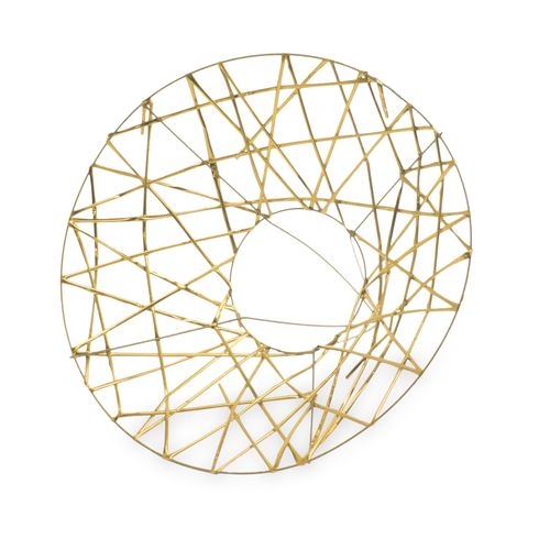 Strausshalter Weihnachten Gold D25cm