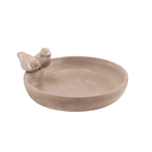 Vogeltrinkschale beton rund grau 28x05cm