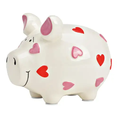Sparschwein Herz Keramik 17x15x15cm