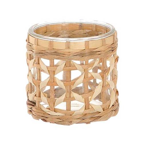 Glas Vase Wadai natur D13cm H12cm