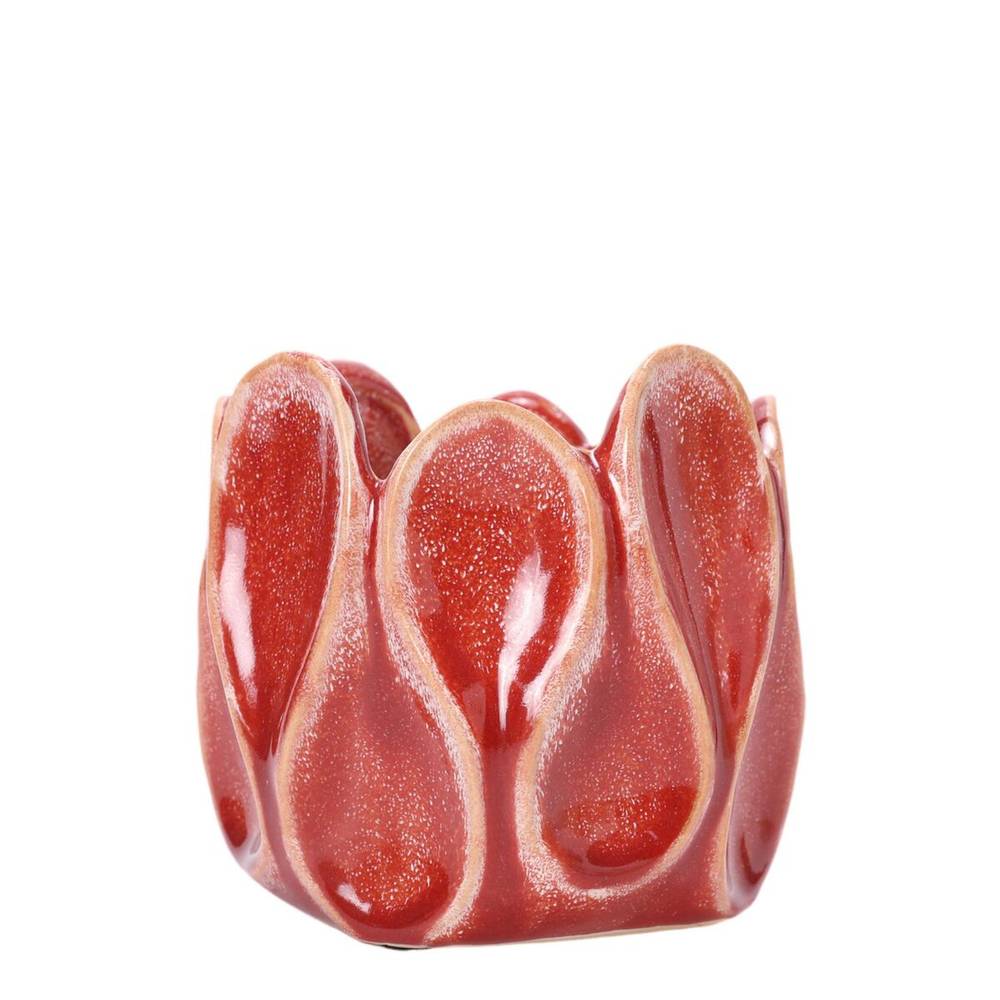 Keramik Übertopf Amber rot D19cm H18cm