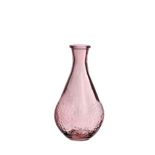 Glas Flasche Dahlia hell rosa D09 H16cm 