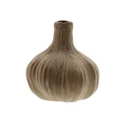 Keramik Vase Chalise braun D140m H15.5cm