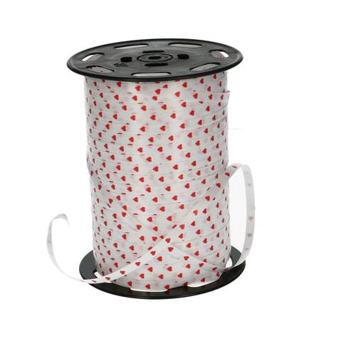 Ziehband 5mm 500m weiss/rot Herz