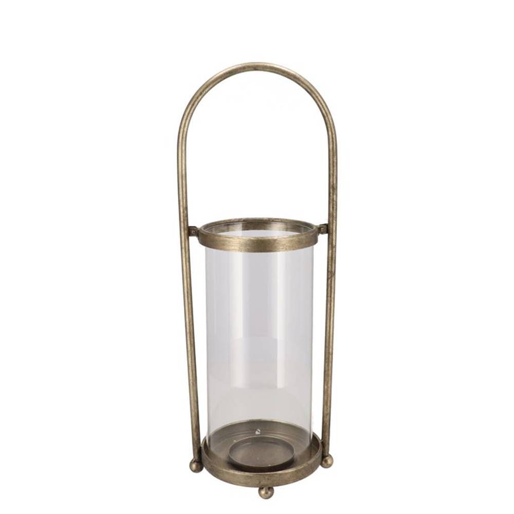 Metall Laterne Kaya gold 18x16x42cm