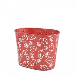 Zink Übertopf Maud rot 14x15x15cm
