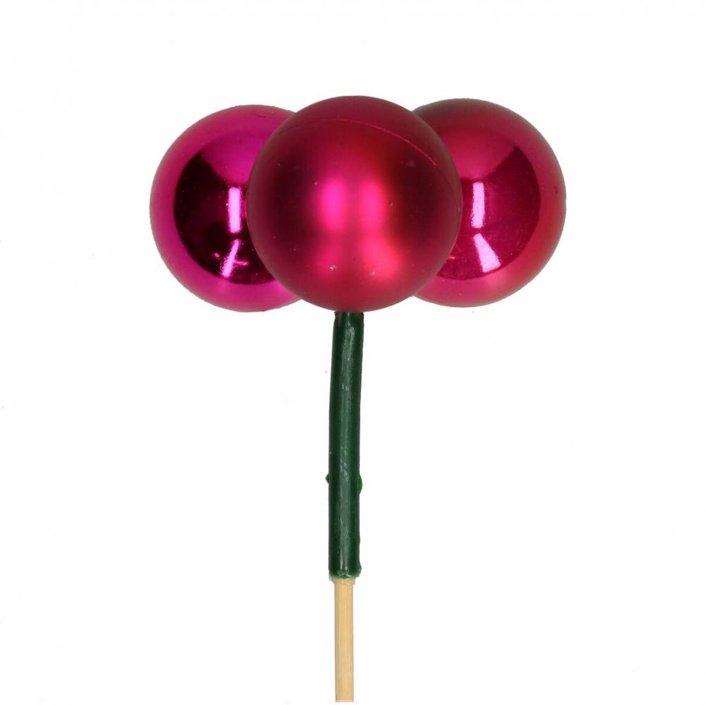 Kugel Trio auf Stab lila L50cm D04cm