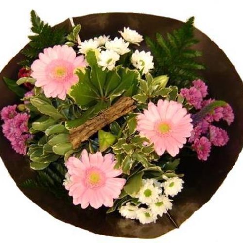 Strauß rosa Biedermeier 17 Stiele 55cm