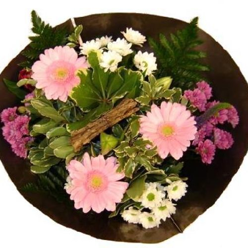 Strauß rosa Biedermeier 17 Stiele 55cm