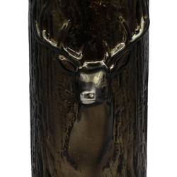 Glas Vase Hirsch dunkel grün D15cm H26cm