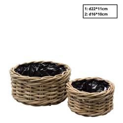 Korb Terima Rund 2/Set braun D22cm 11cm