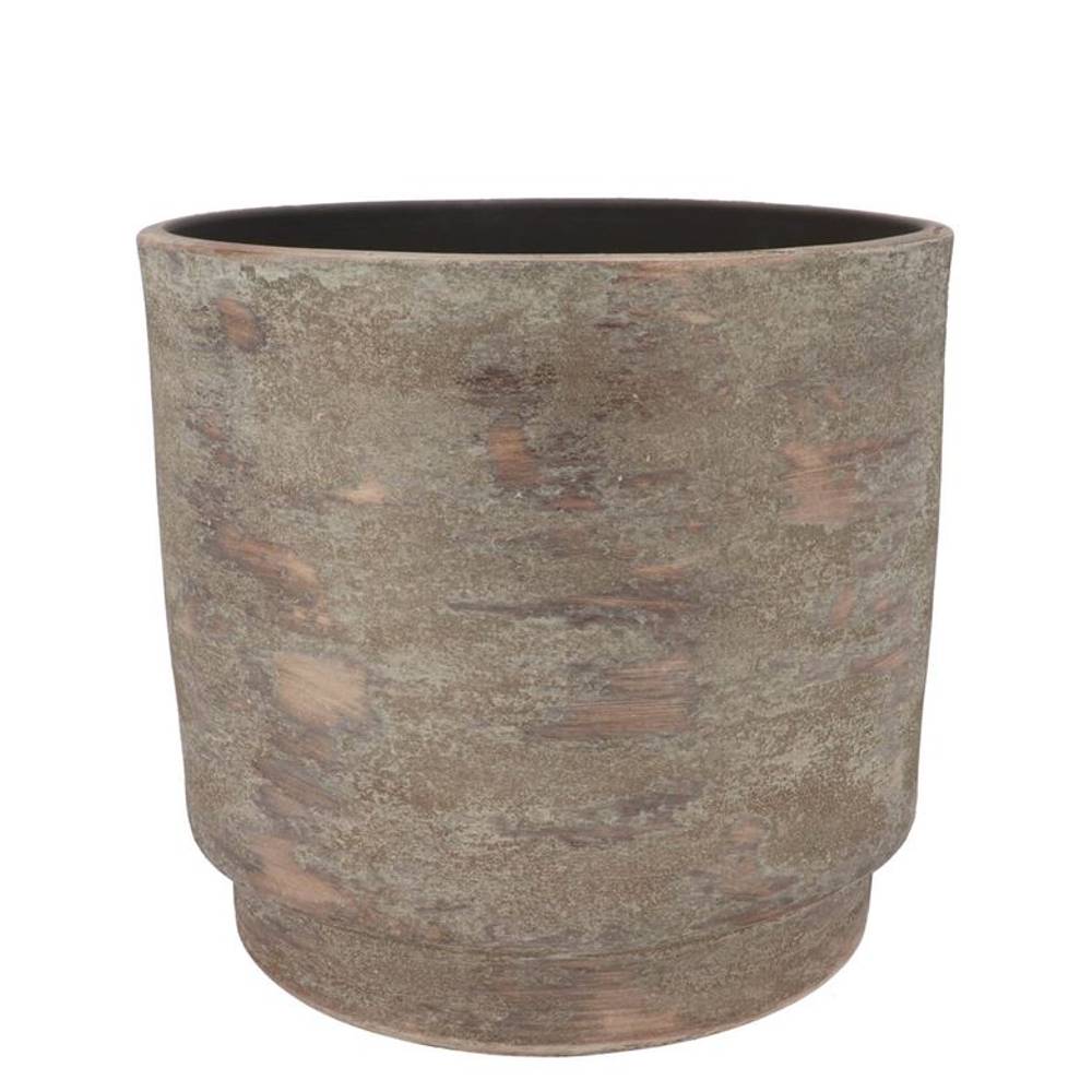 Keramik Übertopf Romy braun D20cm H18cm