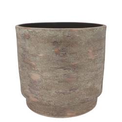 Keramik Übertopf Romy braun D20cm H18cm