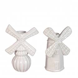 Keramik Vase Windmühle mix creme D02/06cm H15cm