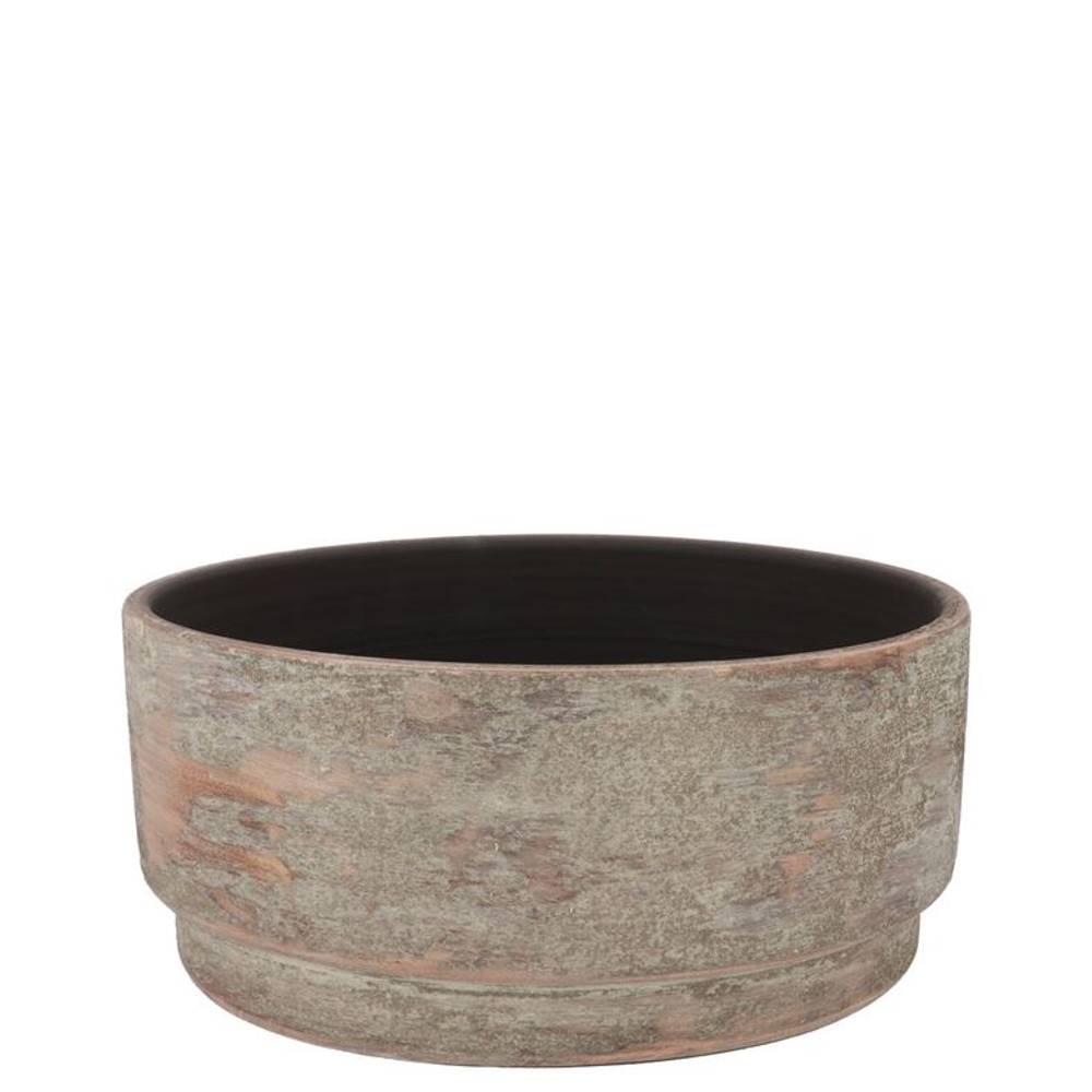 Keramik Schale Romy Rund braun 24x13cm