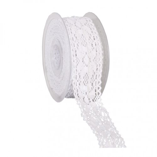 Band Spitze Baumwolle weiss 46mm 10m