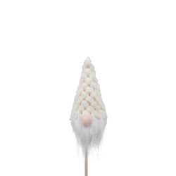 Gnom auf Stab weiss 20cm 10cm