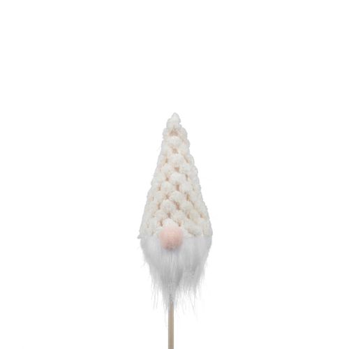 Gnom auf Stab weiss 20cm 10cm