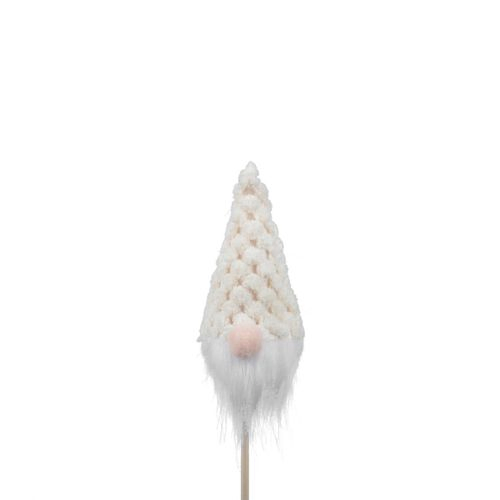 Gnom auf Stab weiss 20cm 10cm