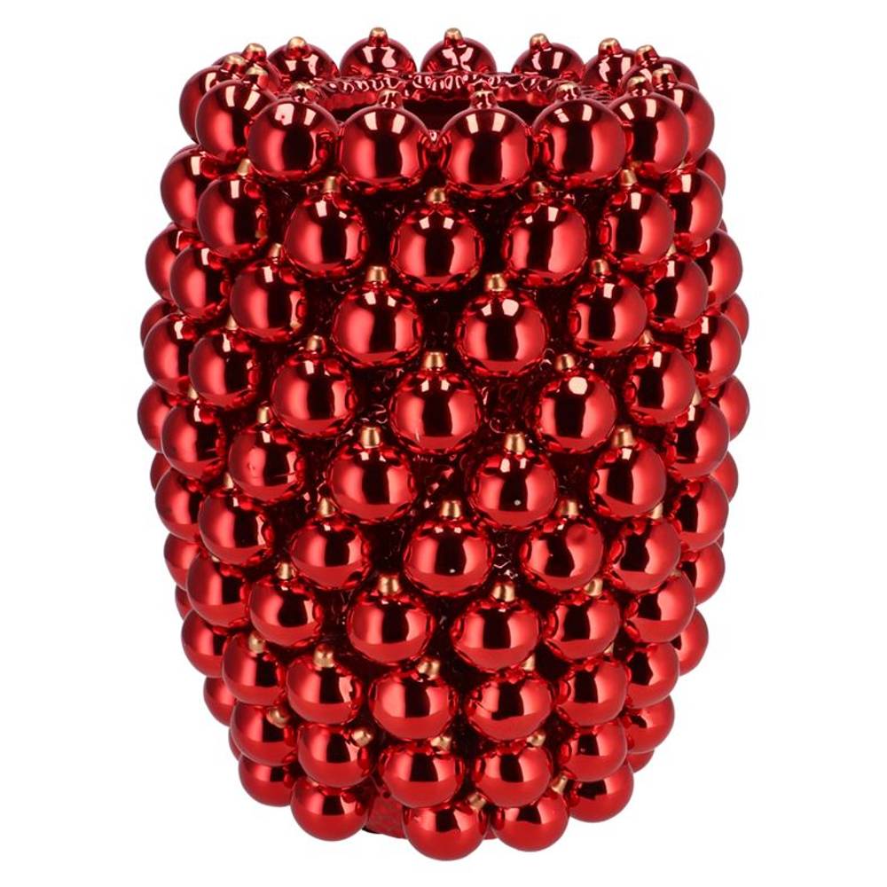 Weihnachtskugel Vase rot 30x30x39cm